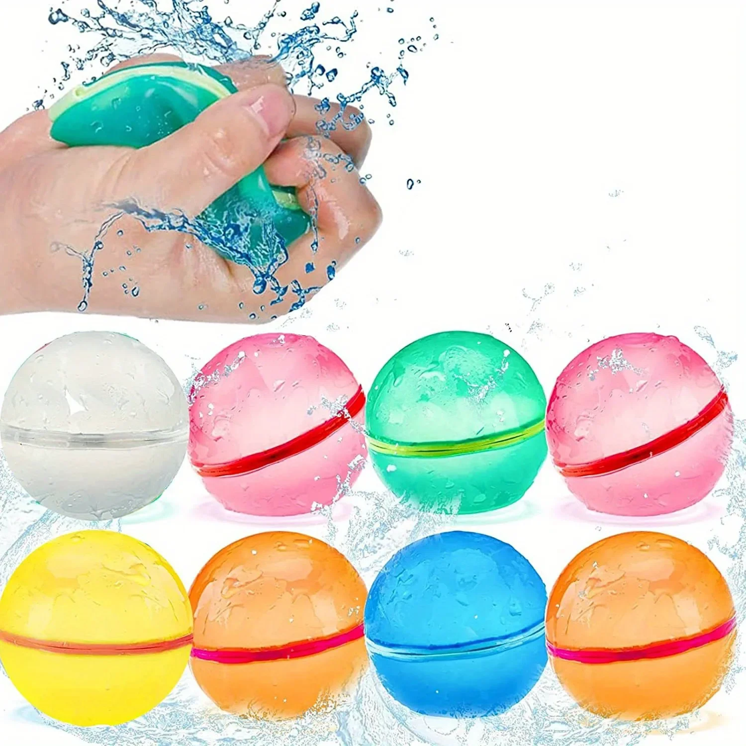 ลูกโป่งน้ําแม่เหล็กแบบใช้ซ้ําได้ ลูกโป่งน้ํารีฟิล Quick Fill Self Sealing Water Bomb Splash Balls สําหรับสระว่ายน้ําเด็ก