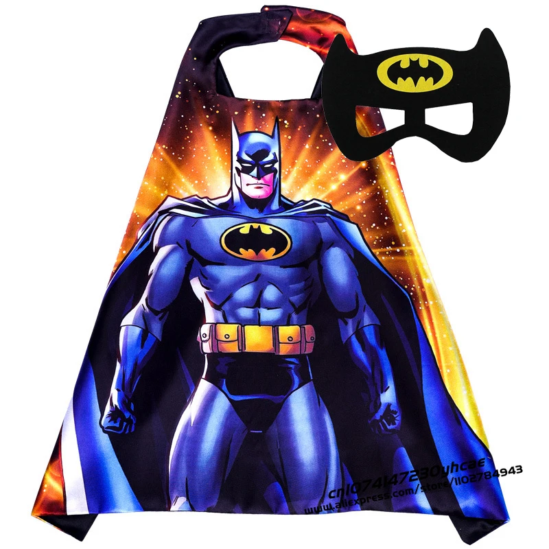 Disney Marvel Maskerade Frozen Masker Cape Mantel Anime Spider Man Batman Mantel Action Figure Marvel Speelgoed Cosplay Kind Party Gift