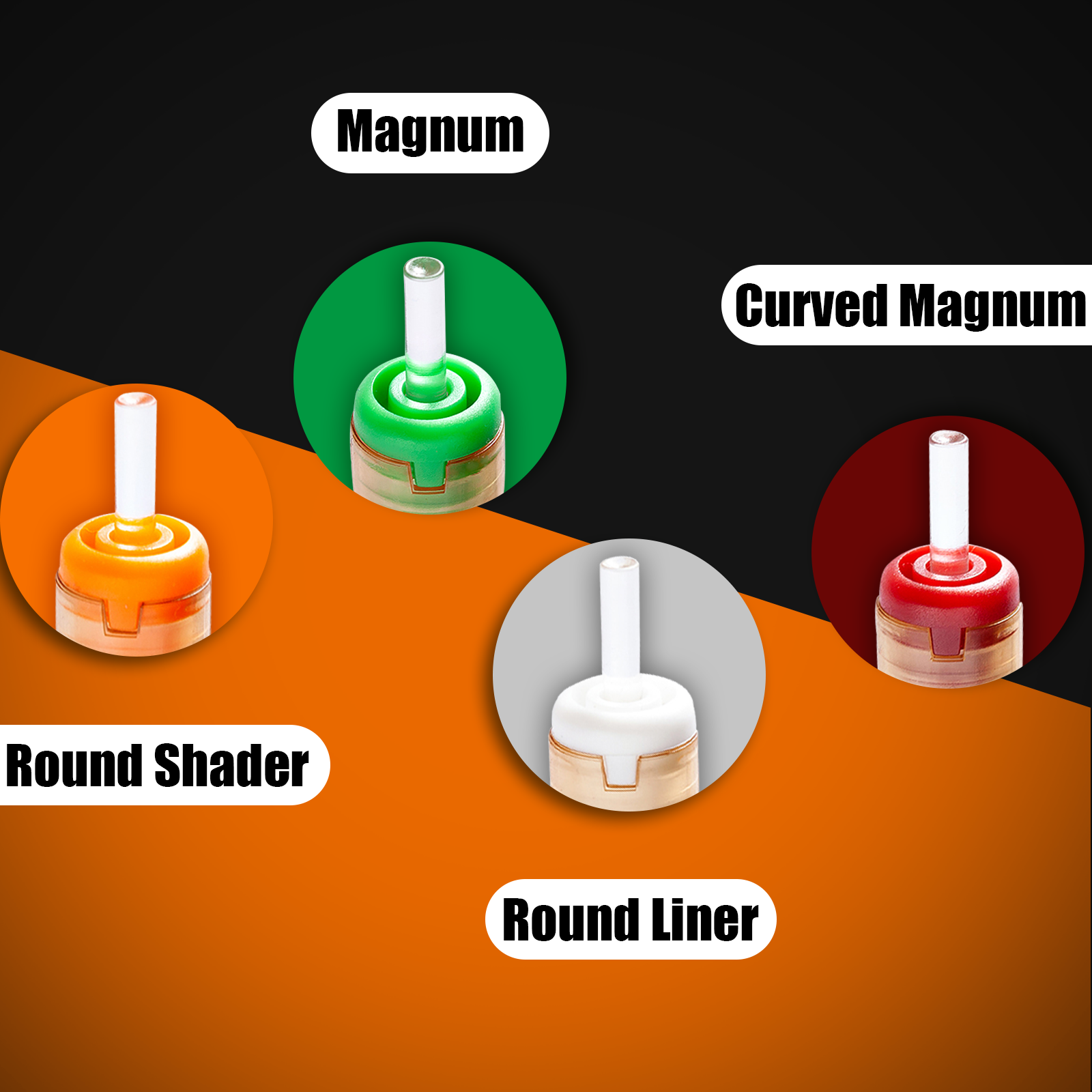 100pcs Mixed Sizes EZ V-Select Cartridge Tattoo Needle kits RL RS M1 CM Disposable Tattoo Needles Kits for Rotary Tattoo Pen