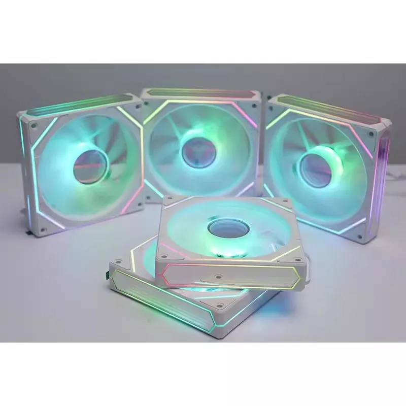 ICE Whale Prism 6PRO ARGB PC Case Fan 12cm 3-sided Infinite Mirror 5V 3PIN Motherboard Lighting Sync 4PIN PWM Silent Cooling Fan