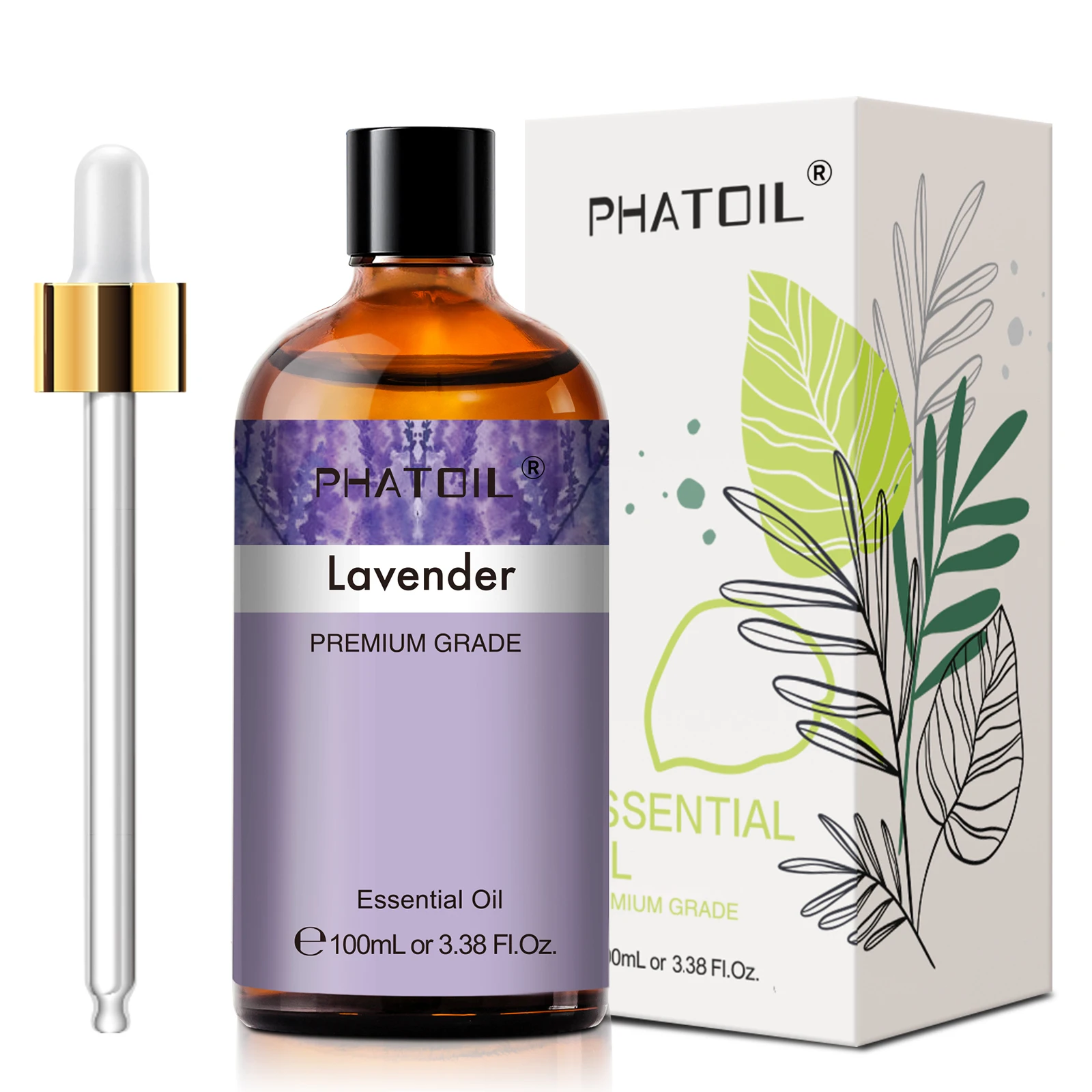 PHATOIL 100 ミリリットルユーカリエッセンシャルオイルスキンラベンダーバニラジャスミンレモンベルガモットアロマオイルアロマセラピーキャンドル作り