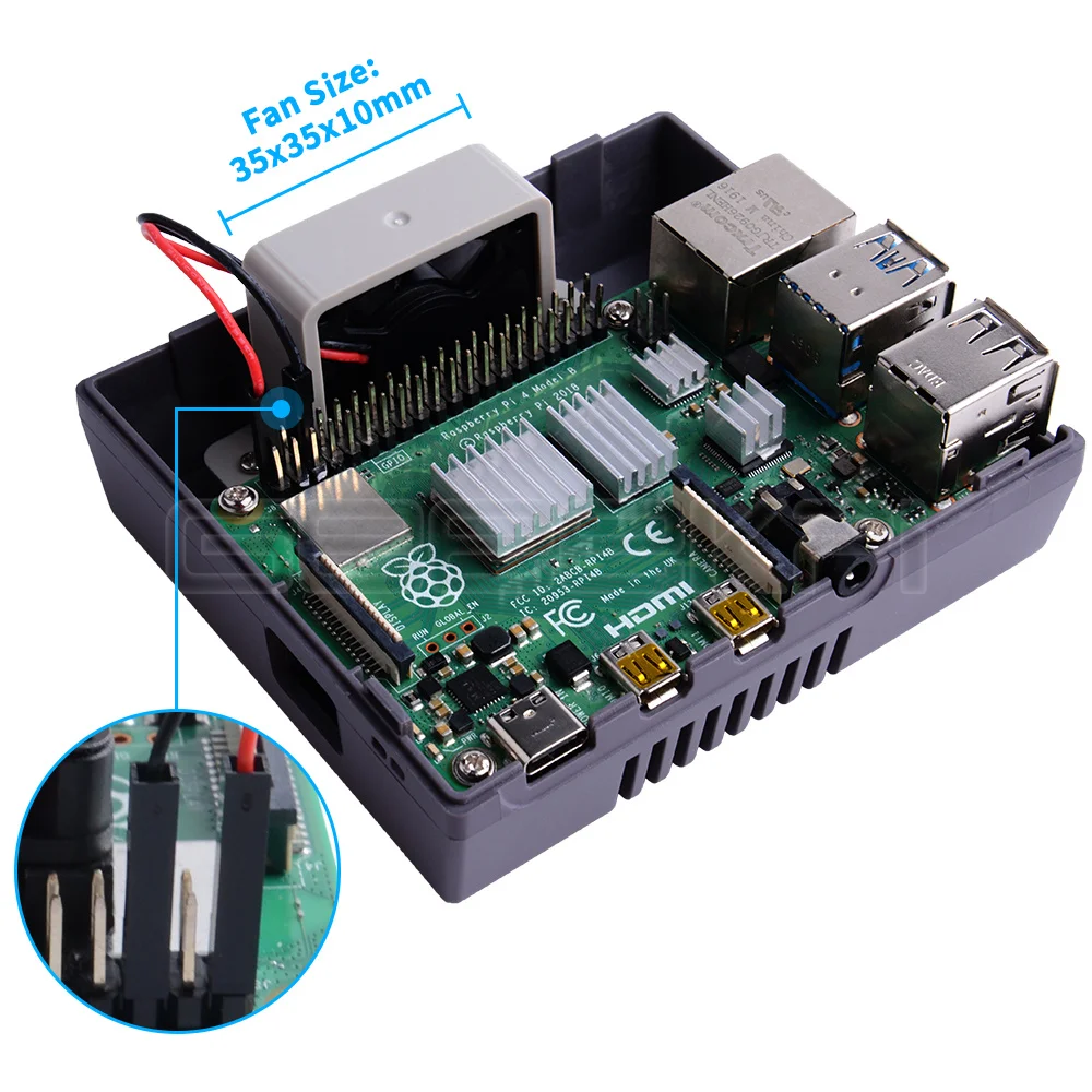 GeeekPi Game 3Pi/4Pi NES 3Pi/4Pi Style Case Kit ABS 3510 Функциональный охлаждающий вентилятор Радиаторы для Raspberry Pi 4 B или 3B+/3B/2B