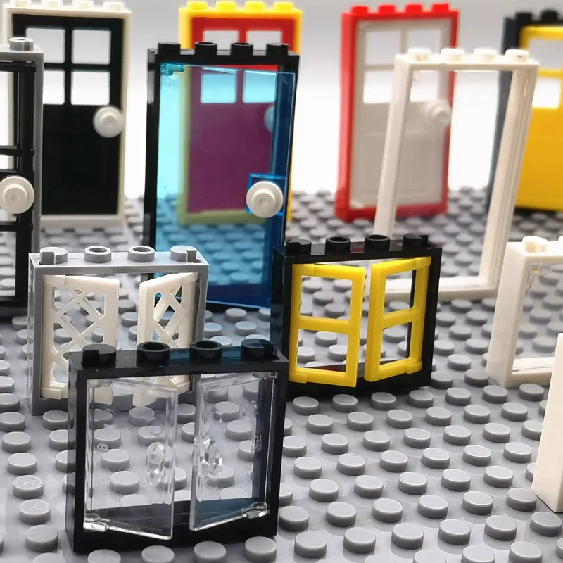 MOC House ประตู Windows Building Blocks ชิ้นส่วน City Friends บล็อกของเล่นเข้ากันได้กับคลาสสิกบล็อกของเล่นเด็กอิฐของขวัญ
