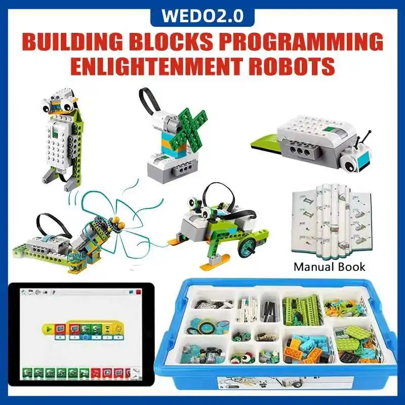 NEW Technical Parts Wedo  Battery Robotics Construction Set Building Blocks Compatible Wedo 2.0 Educational DIY