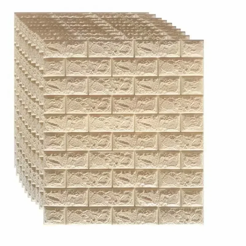 20x7.5 ซม.3D สติ๊กเกอร์ติดผนัง Self กาวโฟมอิฐ DIY วอลล์เปเปอร์ผนังห้องนั่งเล่น Decor เด็กสติ๊กเกอร์ติดผนังสําหรับห้องครัวบ้าน