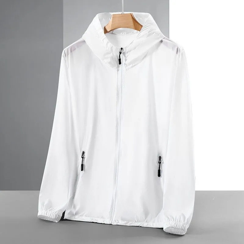 Ветровка женская с капюшоном, модная Солнцезащитная куртка на молнии, Бомбер, Повседневная тонкая верхняя одежда, осень 2024