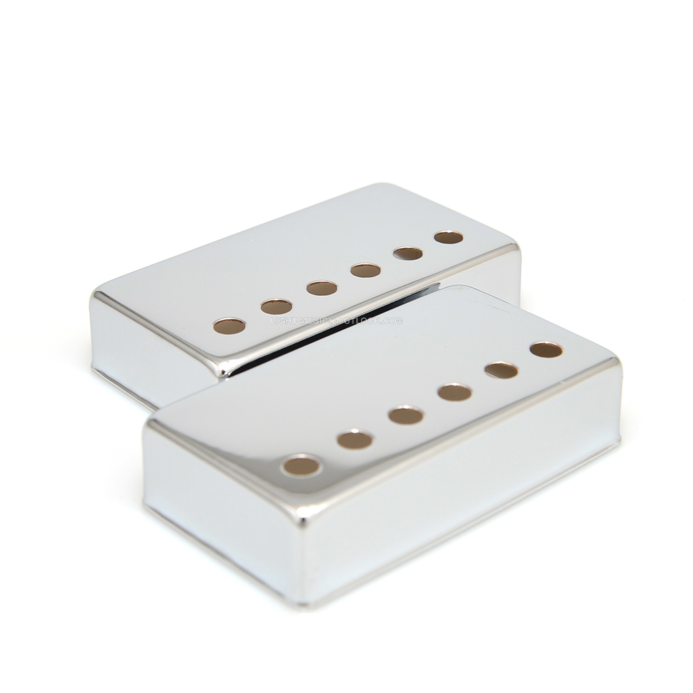 2 uds Humbucker LP cubierta de pastilla de guitarra cubiertas cromadas 50mm espaciado de polos para guitarra eléctrica LP 50mm 52mm