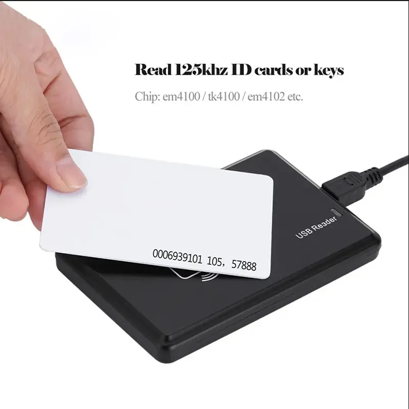 Countertop Tap Contactless Card Reader 125KHz 13.56MHz RFID Reader ID Card Reader Compatible with Windows Mac Linux Android