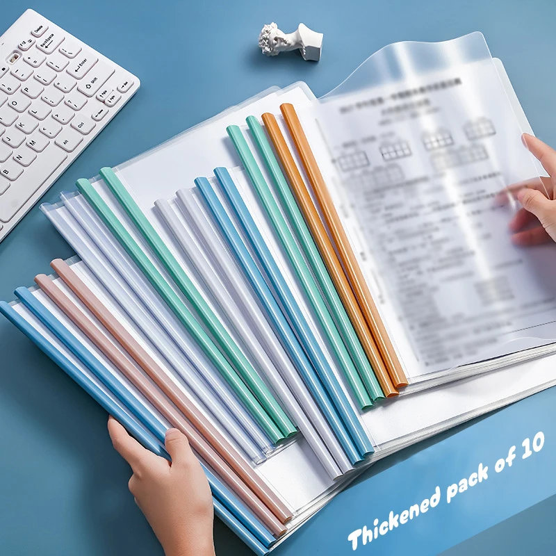 5 шт./компл., прозрачная папка формата А4, утолщенная пластиковая папка для файлов, водонепроницаемая сумка для хранения тестовой бумаги, сумка для офисных документов, классификационная сумка