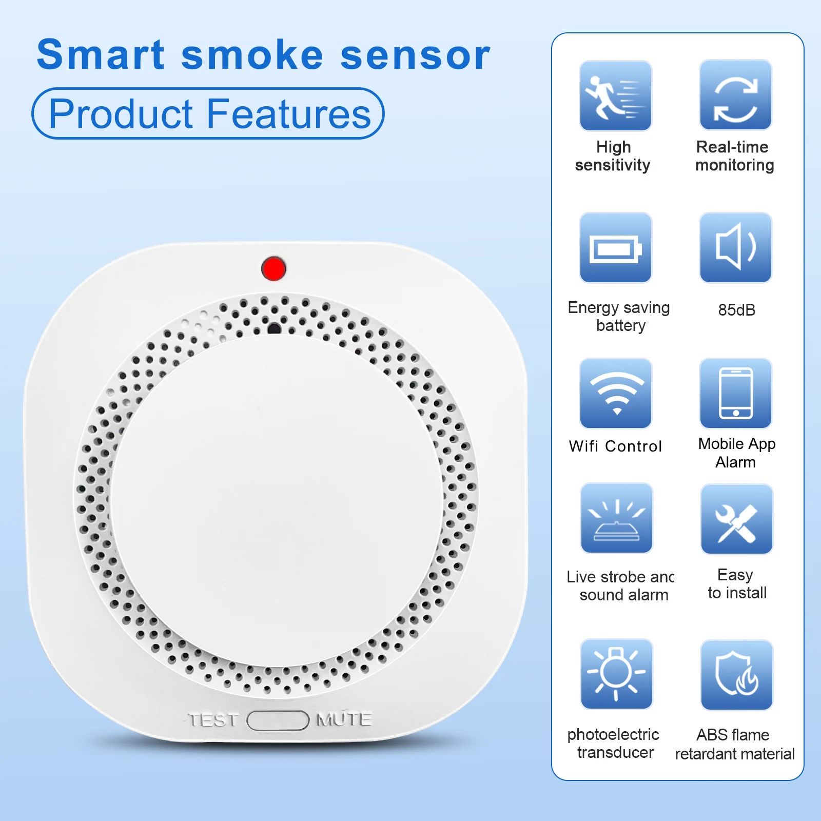 The Current Hot-selling Wireless WIFI Smoke Alarm Detects Fire Hazards in Time