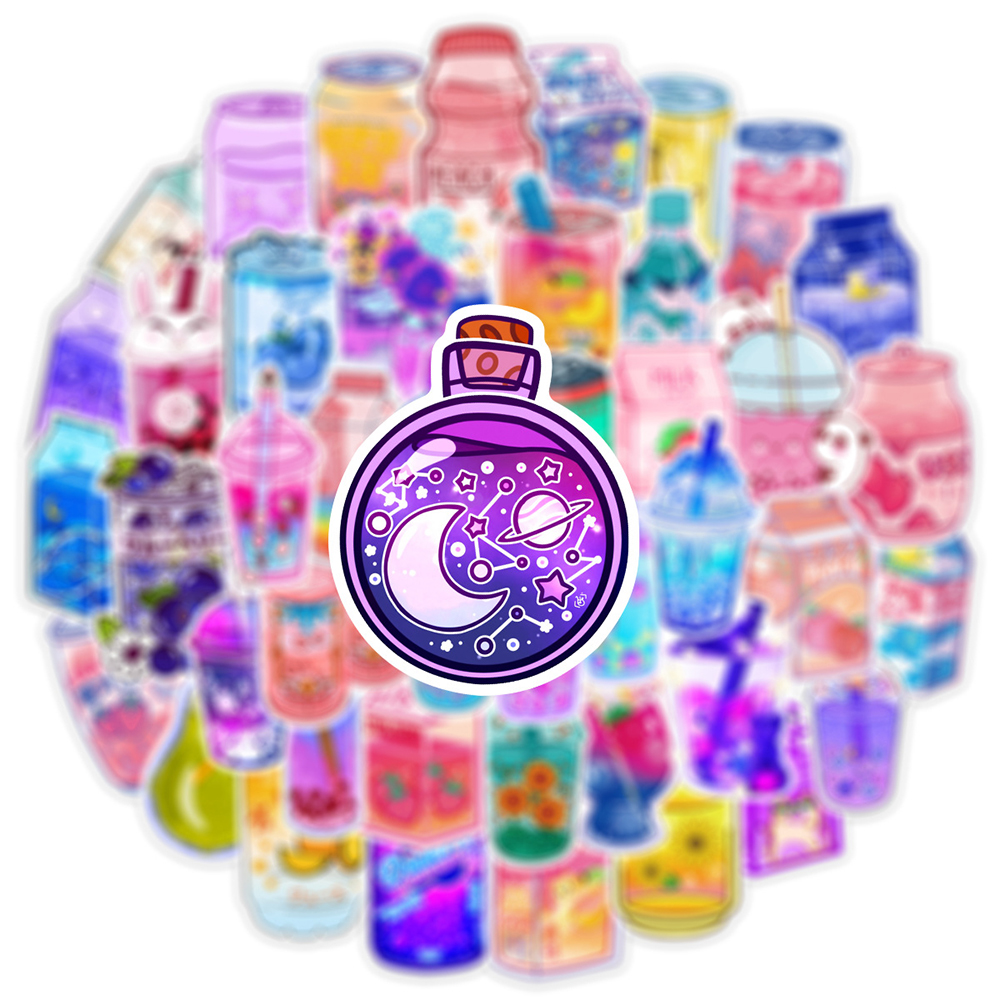 10/30/50PCS INS Dễ Thương Uống Thẩm Mỹ Dán Phim Hoạt Hình Decal Sổ Lưu Niệm Máy Tính Xách Tay Điện Thoại Hành Lý Nhật Ký Trang Trí Xe sticker Kid Đồ Chơi