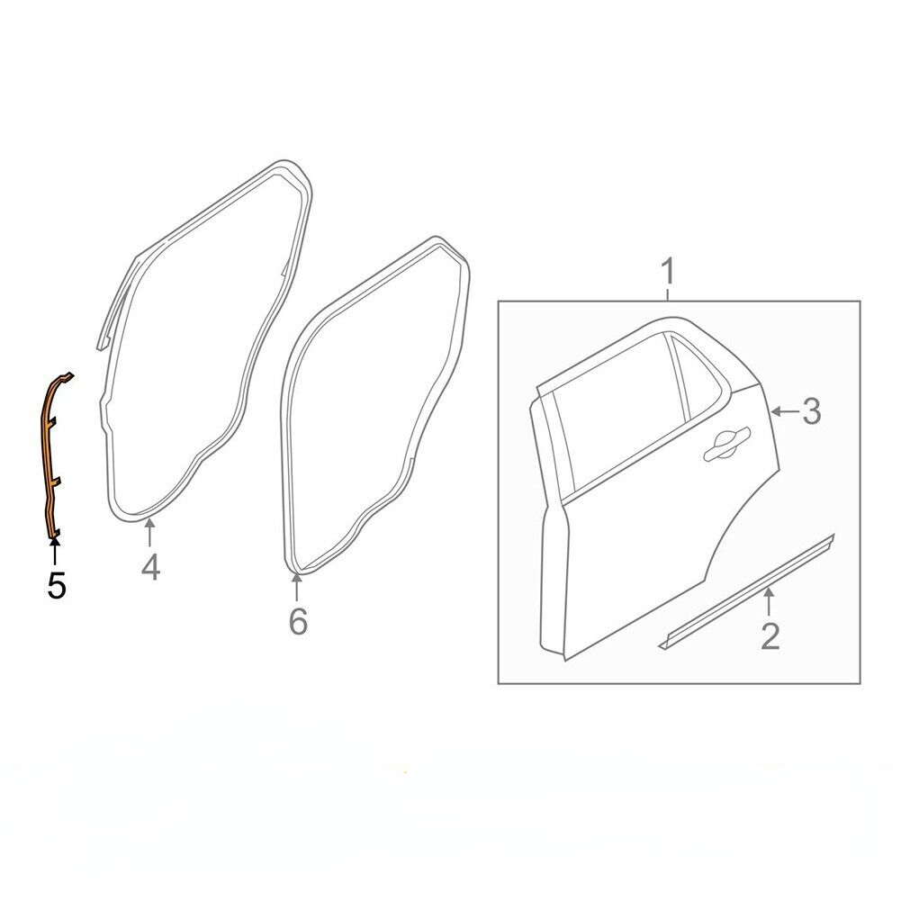 Уплотнительные ленты задней двери слева/правая для Ford Explorer 2011-2019 BB5Z 7825324 B BB5Z 7825325 Б