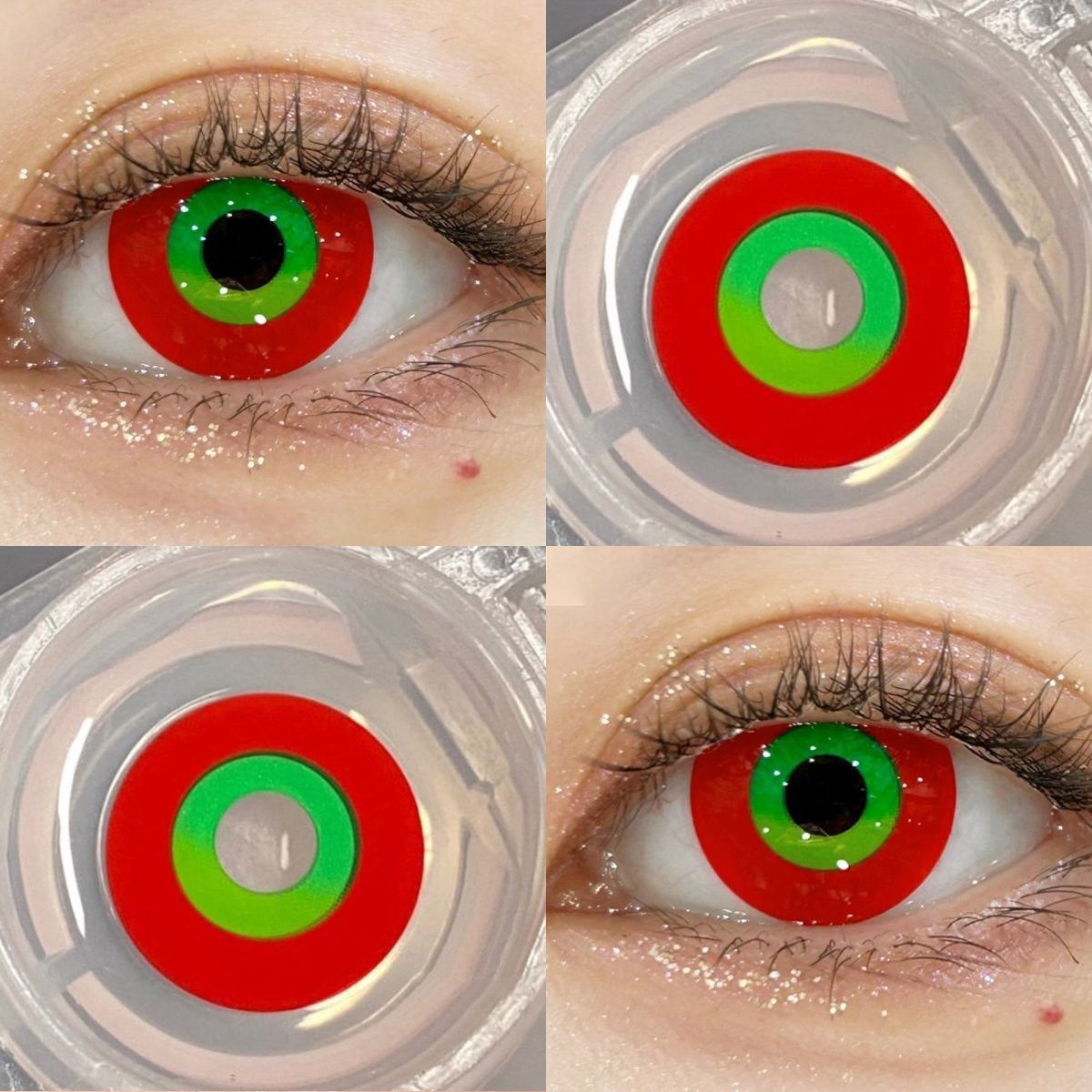 1 par graduado Kaneki Ken Cosplay lentes de contacto de color contactos de Halloween