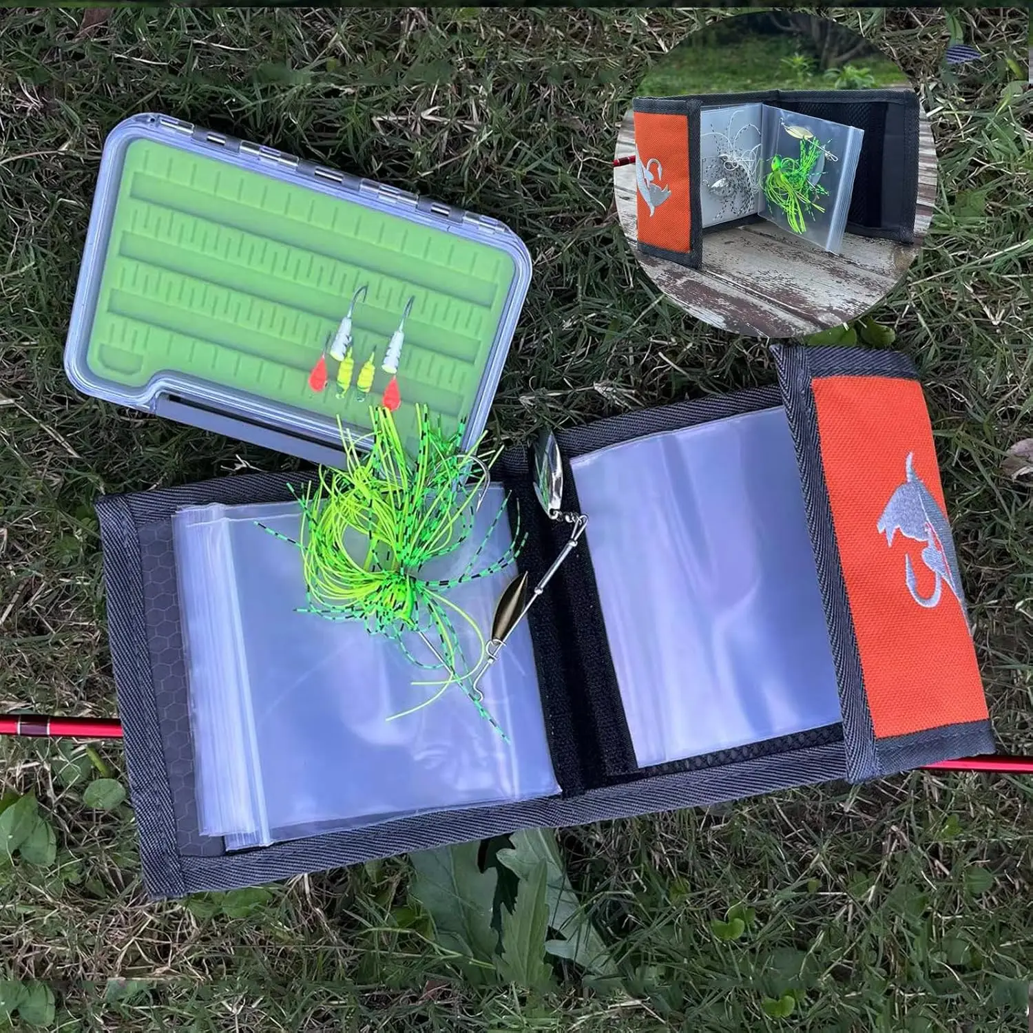 Aventik-carpeta de aparejos de pesca con 10 bolsillos, líder de pesca con mosca, línea Tippet, funda líder, almacenamiento Tippet, paquete de pesca con mosca