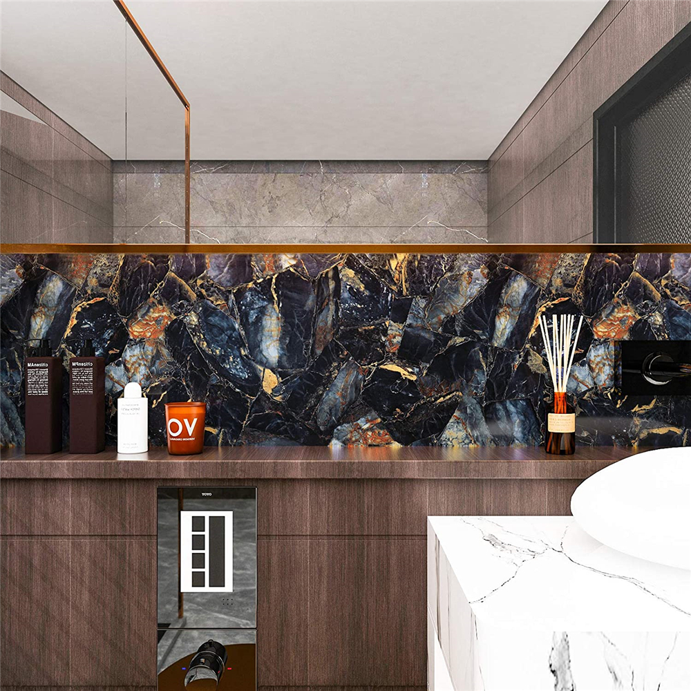 Papel tapiz autoadhesivo de PVC para cocina, impermeable y a prueba de aceite, calcomanía de mármol, gabinete, estufa, escritorio, reacondicionado
