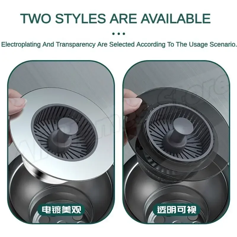 ห้องครัวกรองอ่างล้างจาน 3 ใน 1 Pop Up ABS Silver Plated Sink Strainer ตะกร้าระบายน้ําหยุดการอุดตัน Bouncing Core Leak-proof Plug