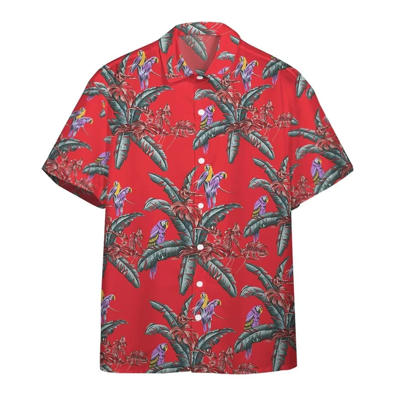 เสื้อฮาวายพิมพ์ลาย3D สำหรับผู้ชาย, เสื้อฮาวายทรงหลวมแขนลำลองขาสั้น Baju atasan Pantai เสื้อเบลาส์แนวสตรีทเสื้อผ้าผู้ชาย