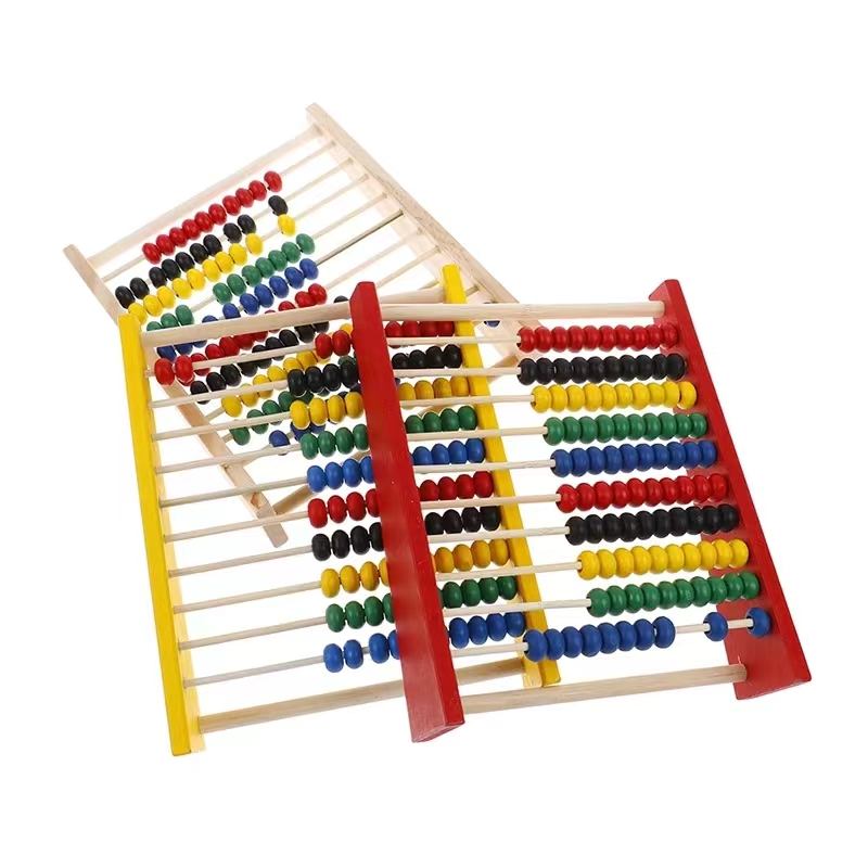 Montessori Leermiddelen Abacus Rack Kinderen Vroeg Onderwijs Kleurrijke Berekening Rack Tien Houten Speelgoed Terug Naar School Gift