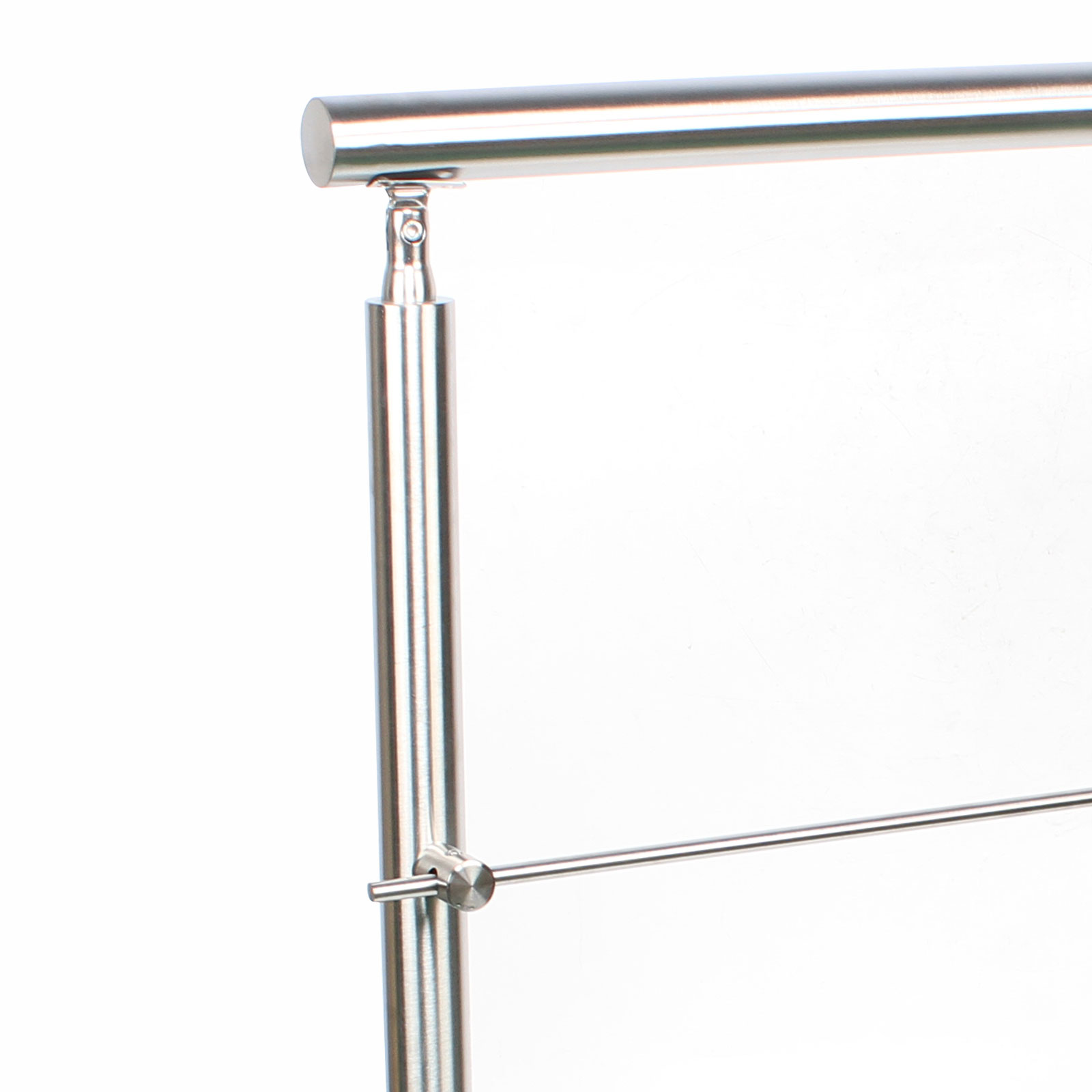 100cm Handrail with 2 Horizontal Bars, Includes 6 Expansion Screws (M8*80) and 8 Self-Tapping Screws (M5) for Easy Installation