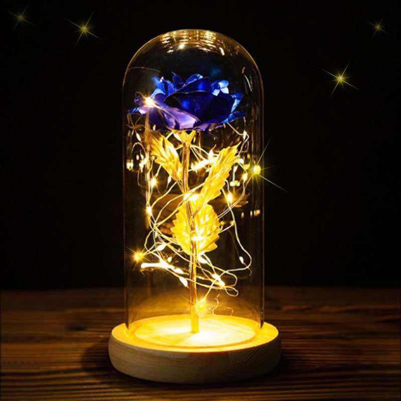 永遠の命の花ゴールド箔ローズバレンタインギフトクリエイティブギフト LED ナイトライト