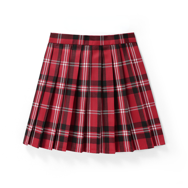 Faldas a cuadros plisadas de cintura alta para mujer, minifalda de tenis, uniforme escolar japonés Harajuku JK, minifalda corta acampanada para niña, verano