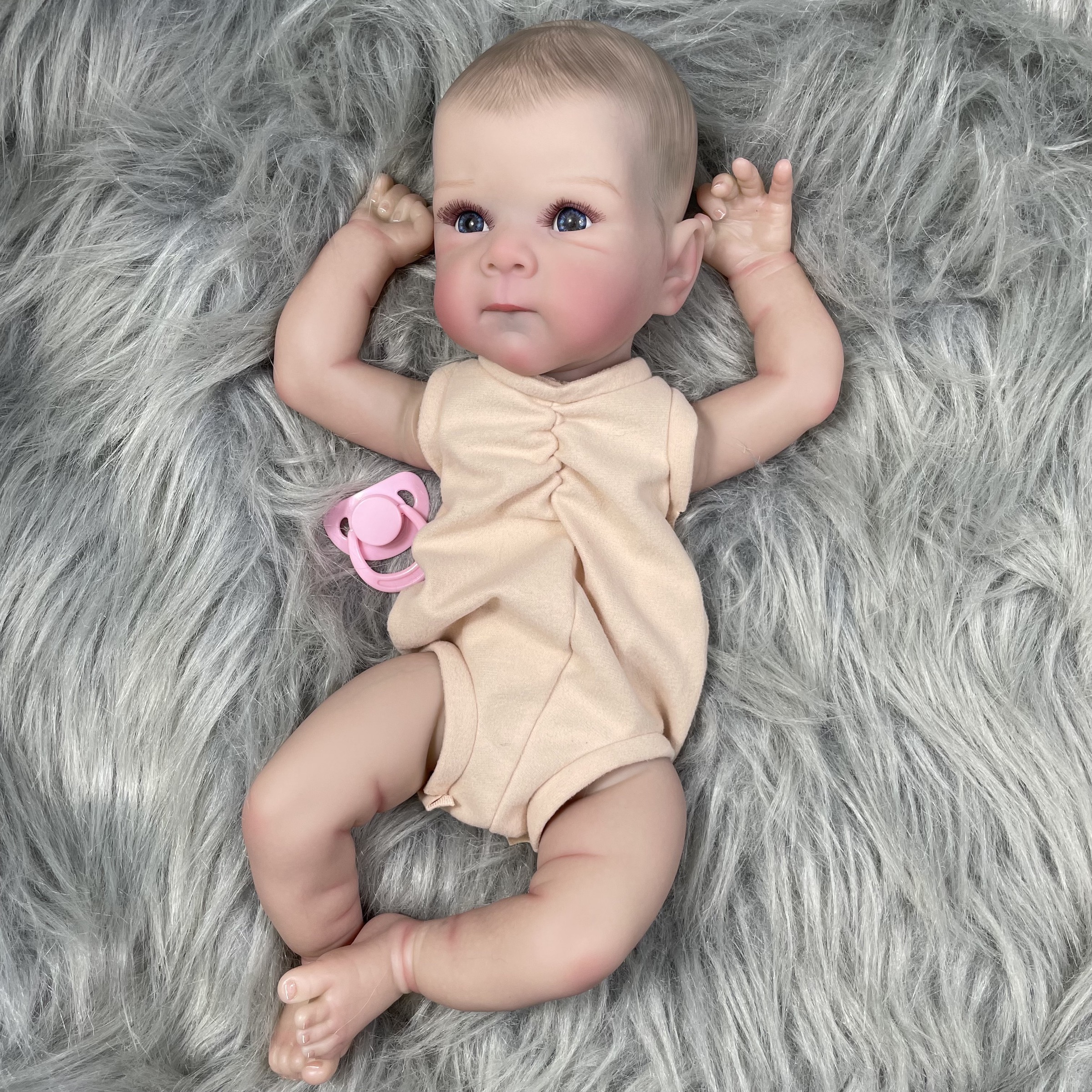 MRB 18-calowe już pomalowane zestawy lalek Reborn Bettie z rzęsami Winylowe Reborn niezmontowane DIY Zestaw lalek Forma Prezent dla dzieci