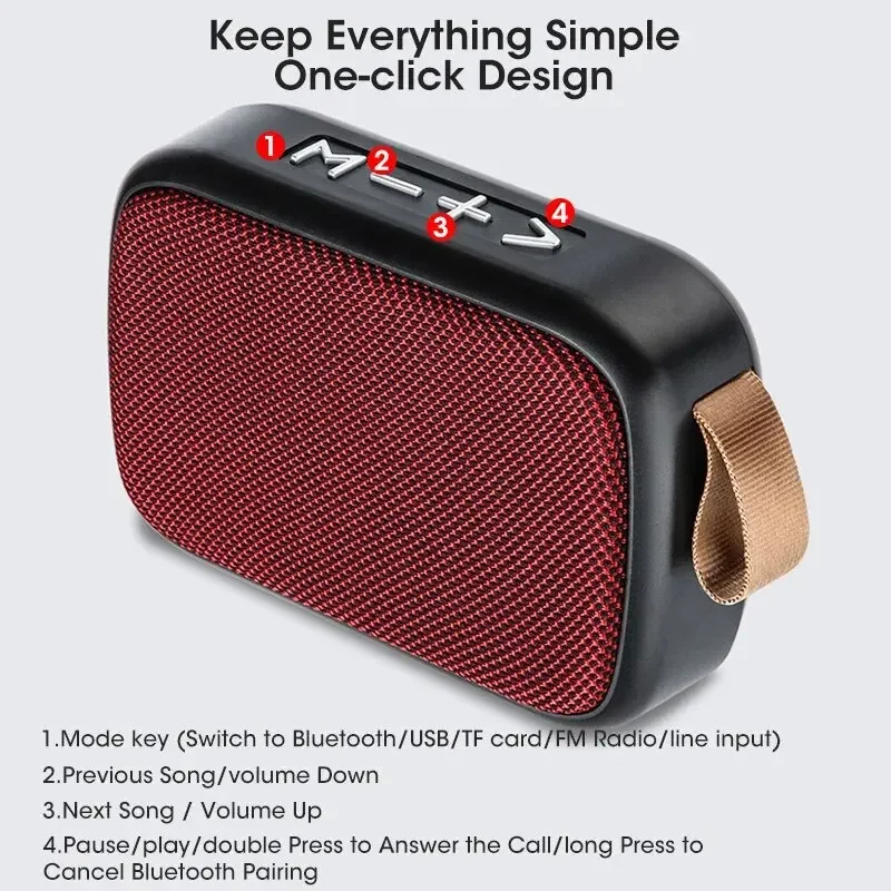 Bezprzewodowy głośnik Bluetooth do telefonu komórkowego, subwoofer, głośny głośnik do płatności głosowej, mały głośnik z gniazdem na kartę