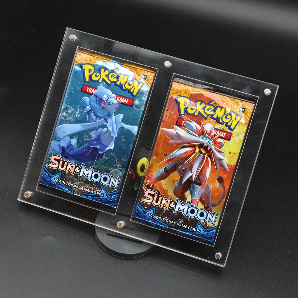 1/2/3/4/5 Slot Pokemon Fall Kartenpakete Halter Display Sammlung Spielkarten Schutz Magnetische Klare Magie Yugioh Plexiglas Box