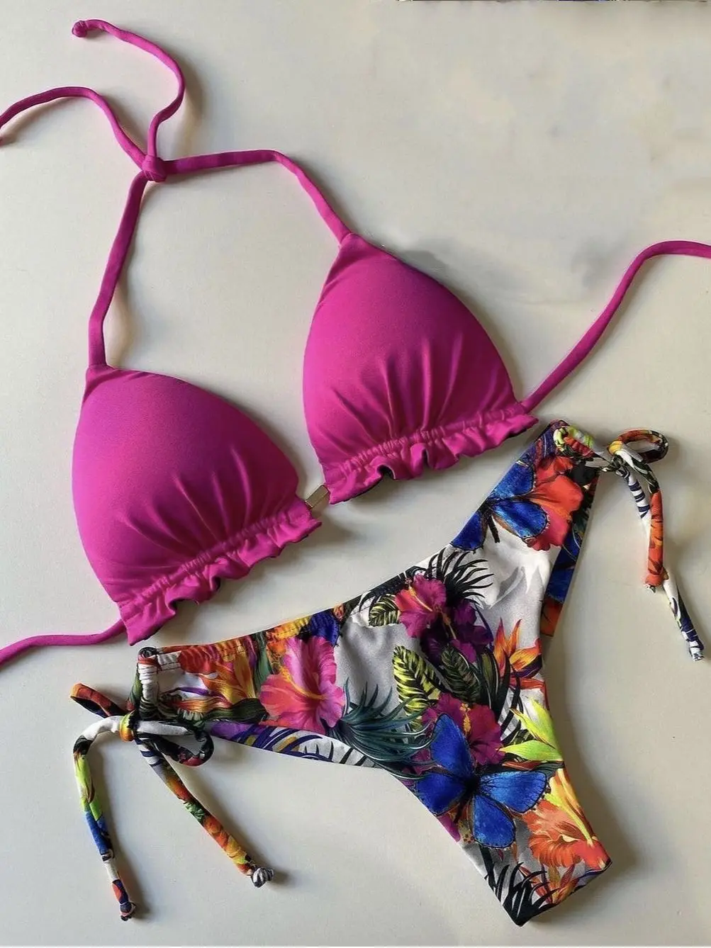 2022 ensemble Bikini femmes maillots de bain Push Up maillot de bain bas imprimé brésilien Biquini maillot de bain plage