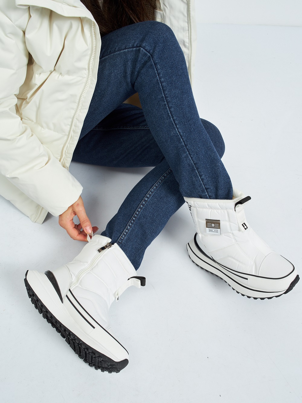 Baasploa Damen Winterstiefel, wasserdichte Stiefel für Damen, Plüsch, warm, Knöchel, Komfort, Wanderschuhe, rutschfest, für den Außenbereich, Neuankömmling