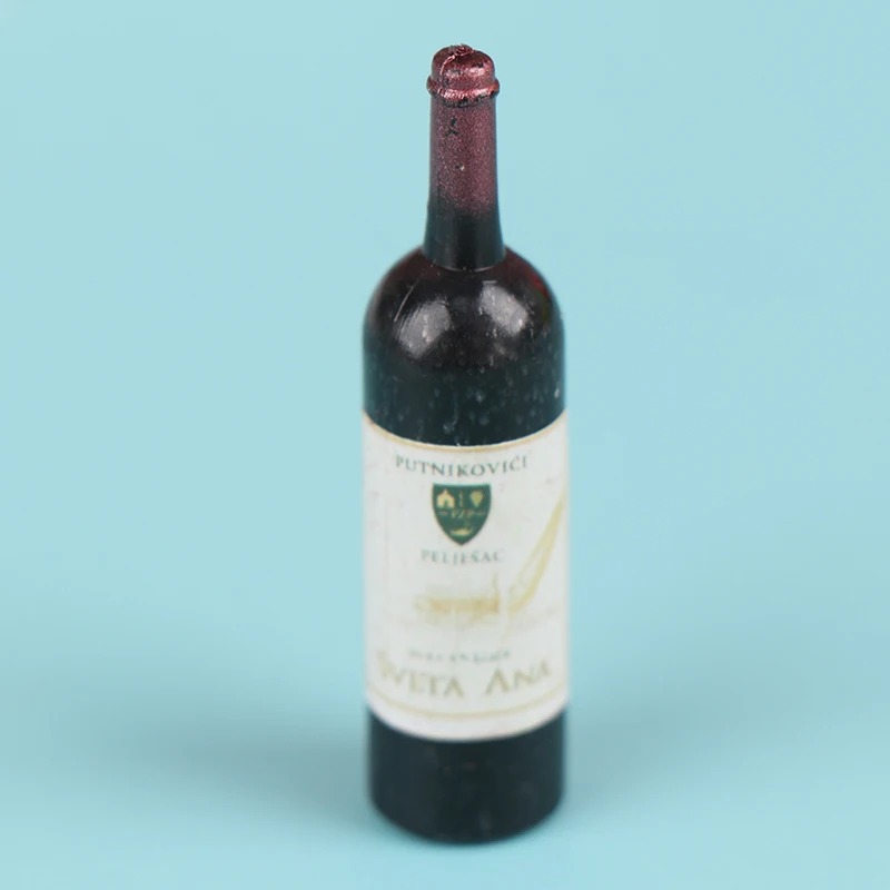 10Pcs 1/12 Dollhouse Miniature Mini Wine Bottle Set With Box Simulation Drinks Model Toys For Doll House Decoration Accessories