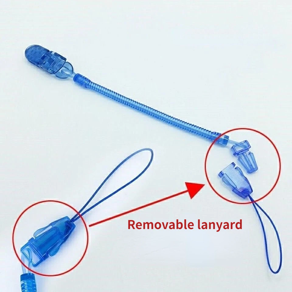 Baby Pacifier Anti Drop Chain Extendable Spring Clip  Traction Coil Pacifier Anti Drop  Baby Accessories