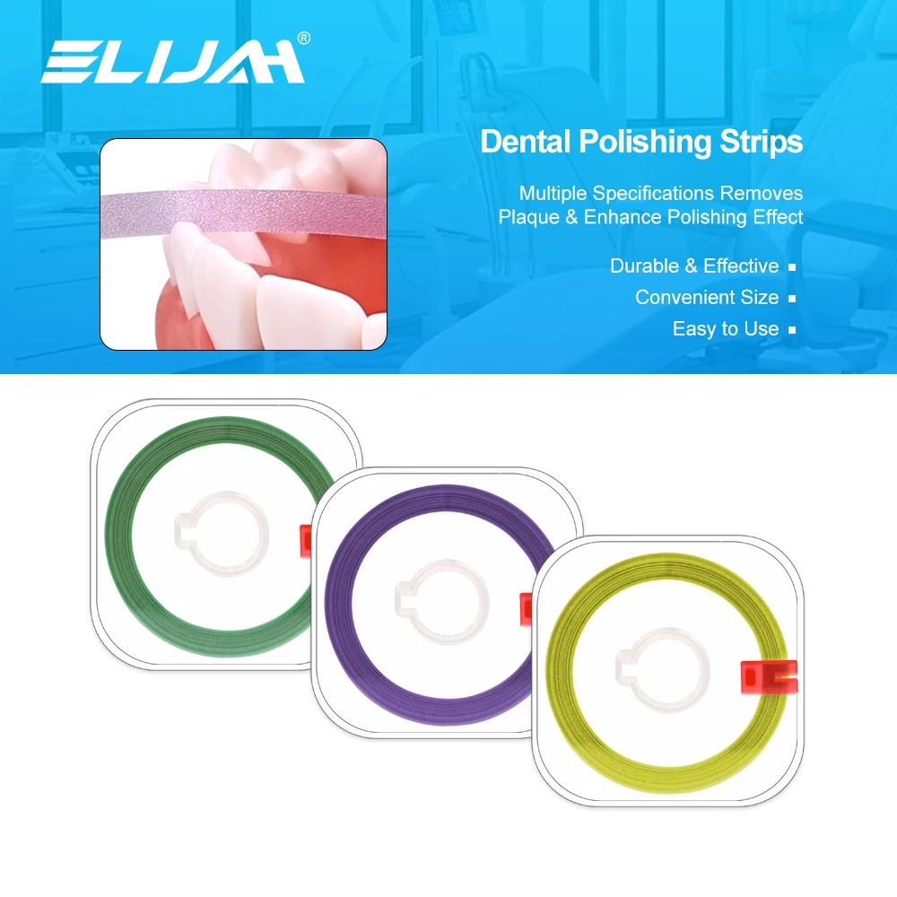 Elijah 6m/rolo tira de polimento dental resina dentes moagem clareamento grosso/médio/fino lixamento moldar tira material odontológico