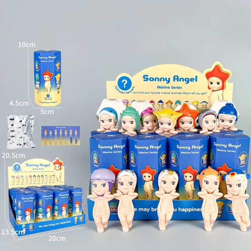 Sonny Angel Blind Boxes Hipper Marine Series Collection Anime Figure Ornament Dolls Fan Kid Birthday Gift Motherland Edition Toy