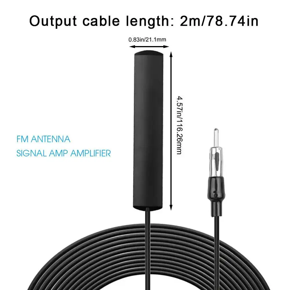 Car Radio Fm Antenna Universal Auto Length Signal Amp Amplifier Vehicle Boat Marine Signal Car Device Enhance