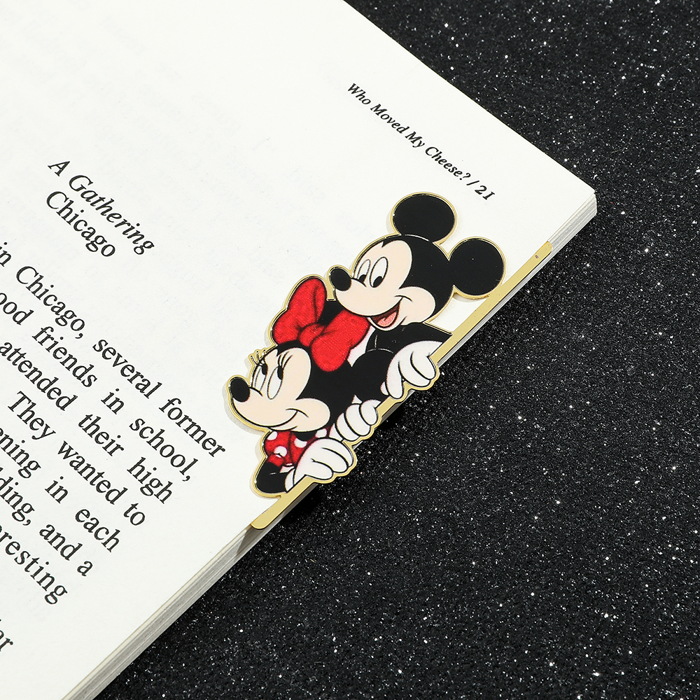 น่ารักการ์ตูน Mickey Book Mark แฟนอะนิเมะคอลเลกชันหนังสือคลิปโลหะบุ๊คมาร์คของขวัญนักเรียนโรงเรียนเครื่องเขียนของเล่นเด็ก