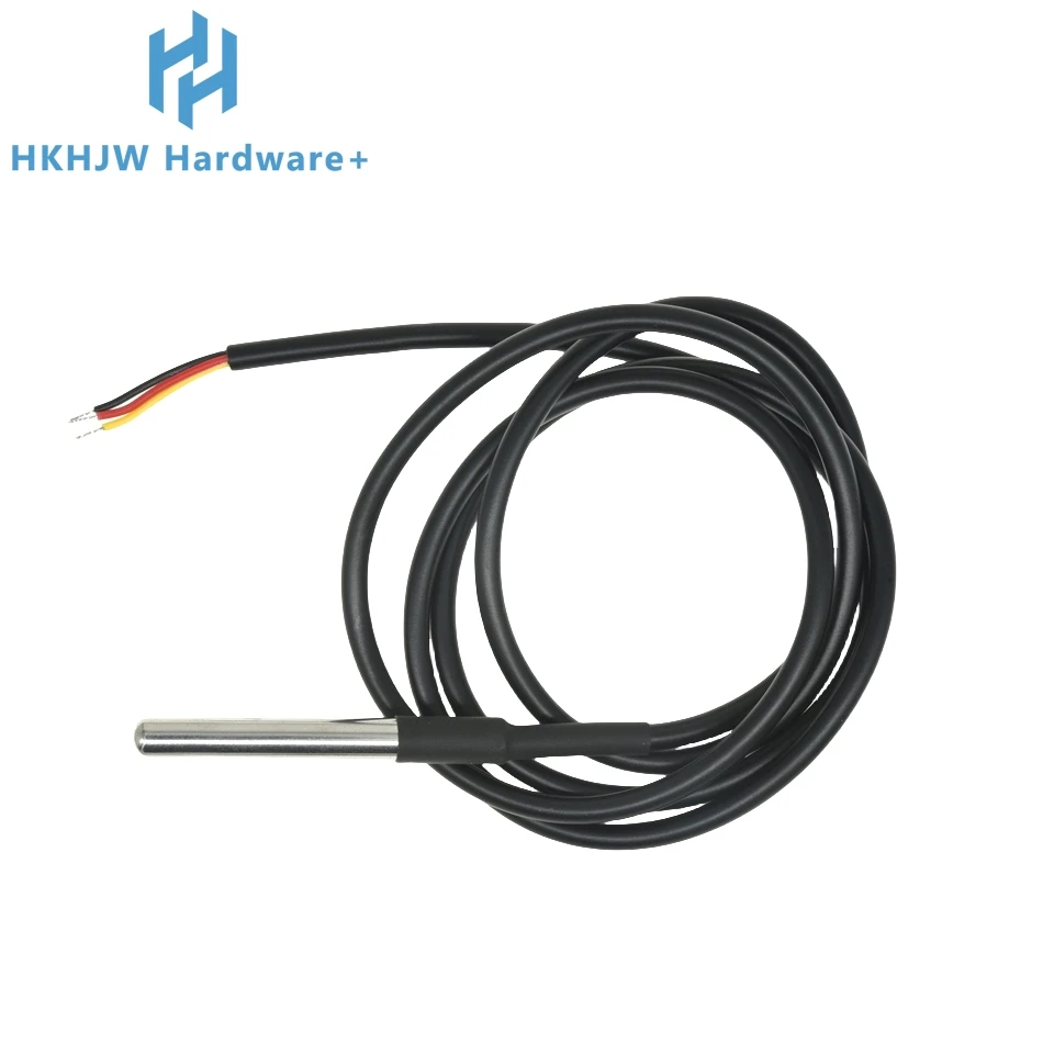 1/10PCS DS18B20 Waterproof Thread Temperature Probe Temperature Sensor Stainless Steel Package 1/2/3/5/10Meter For Arduino