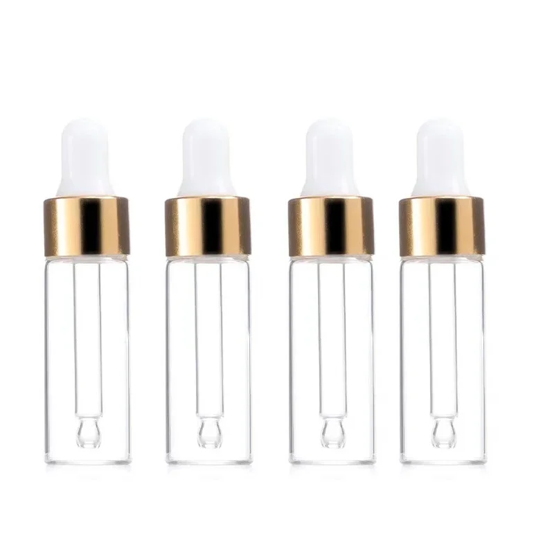 1-5Ml Kính Ống Nhỏ Giọt Chai Thủy Tinh Chai Trống Mắt Ly Đá Chai Tinh Cắt Da Cơ Thể Dầu tincture Chai