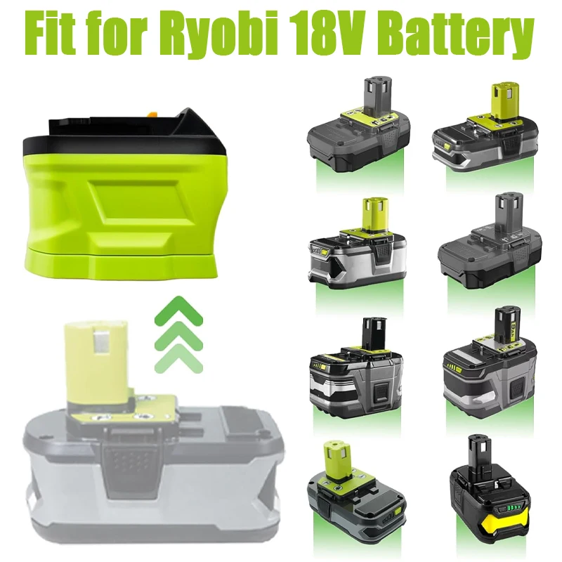 Battery Adapter Converter for Ryobi 18V Li-ion Battery To for Makita/Dewalt/Milwaukee 18V Cordless Power Tool Drill Use