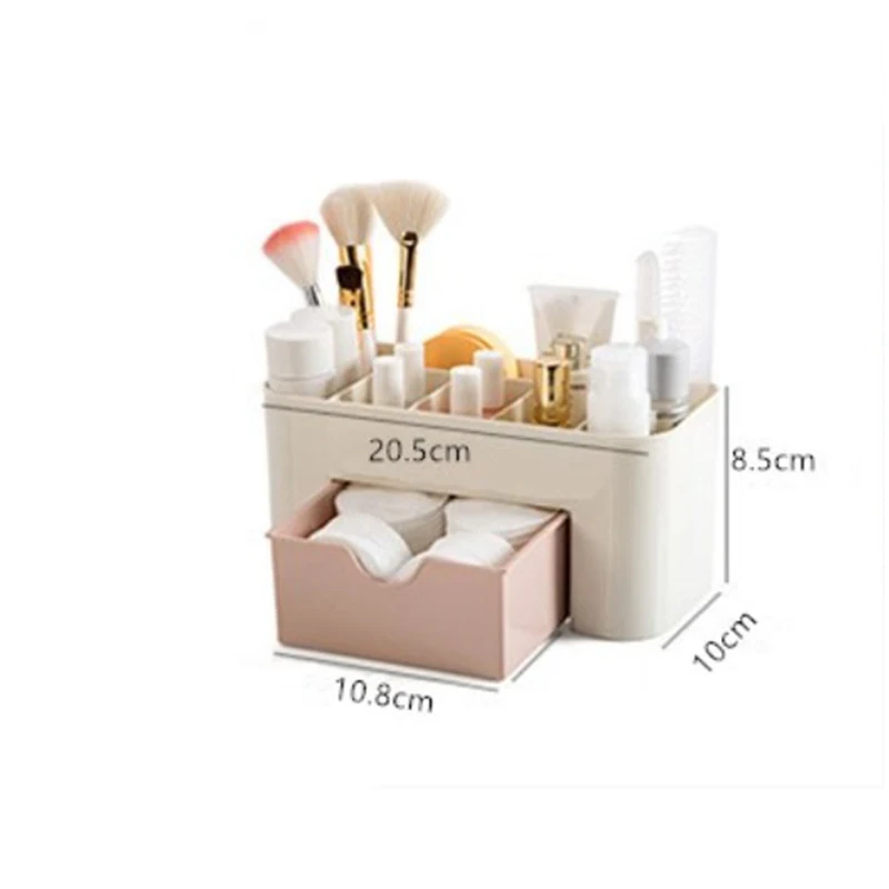 Make-up Organizer Aufbewahrung sbox mit Schublade Wattes täbchen Stick Aufbewahrung koffer Lippenstift Organizer Pinsel halter Make-up Acryl Kunststoff