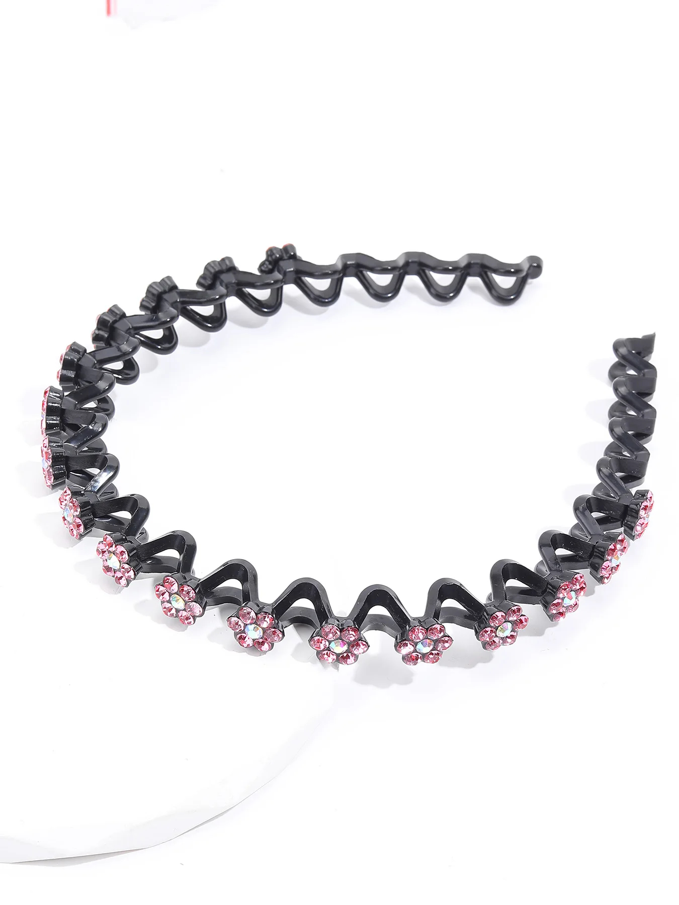 Nouveaux bandeaux antidérapants en strass, bandeaux ondulés solides pour femmes et filles, cerceau de cheveux à la mode, accessoires de cheveux Boutique pour dames
