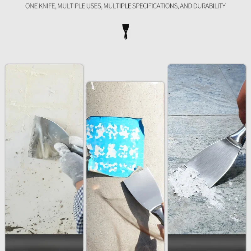 การก่อสร้างแบบบูรณาการใบมีดเครื่องมือทําความสะอาด Putty Scraper ใบมีดทําความสะอาดพลั่วใบมีดสแตนเลส Putty Knife ชุดมีด