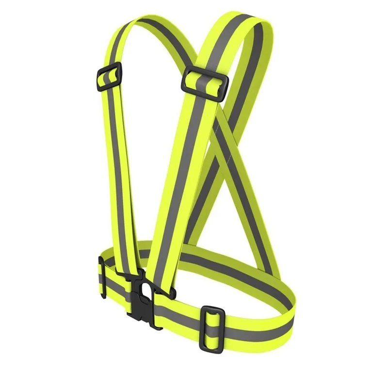 Evidenzia cinghie riflettenti Corsa notturna Abbigliamento da equitazione Gilet Gilet di sicurezza regolabile Fascia elastica per adulti e bambini