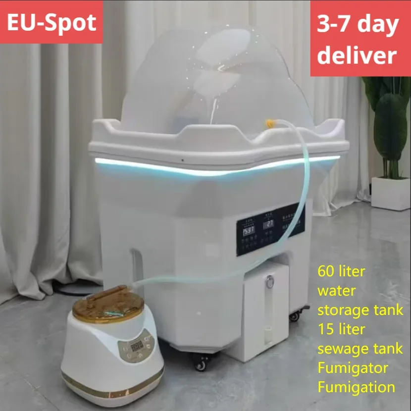 Centro de spa portátil japonês, pia sanitária, terapia de água, shampoo de massagem tailandesa com loja de cabeleireiro a vapor