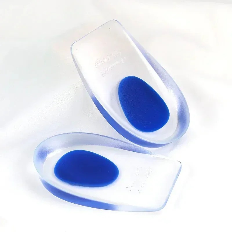Palmilhas de absorção de choque de silicone macio masculino e feminino invisível altura crescente meia almofada alívio da dor palmilhas de cuidados com os pés