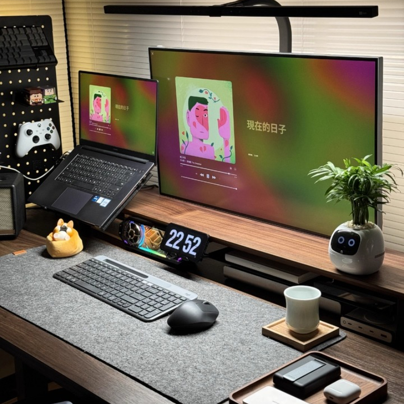 Z3 Modular Monitor Stand Premium คอมพิวเตอร์ Riser สําหรับพื้นที่ทํางานตามหลักสรีรศาสตร์ Modern Desk Organizer สําหรับสํานักงานวอลนัท/สีดํา/สีขาว