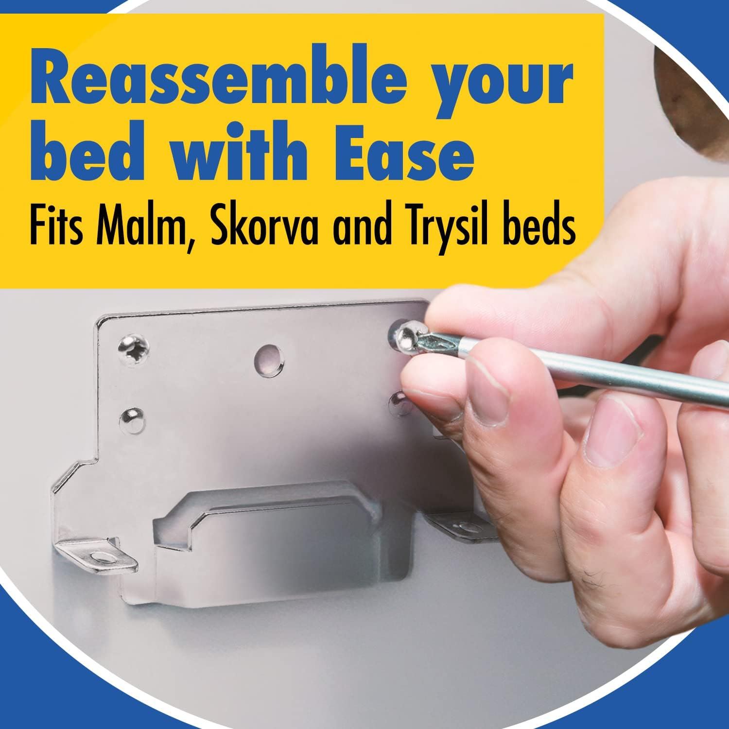 6PCS Camper Monunting Brackets With Fitting Screws For Skorva Trysil Hemnes Malm Brimnes Bed Outdoor Camping Caravan Accessories