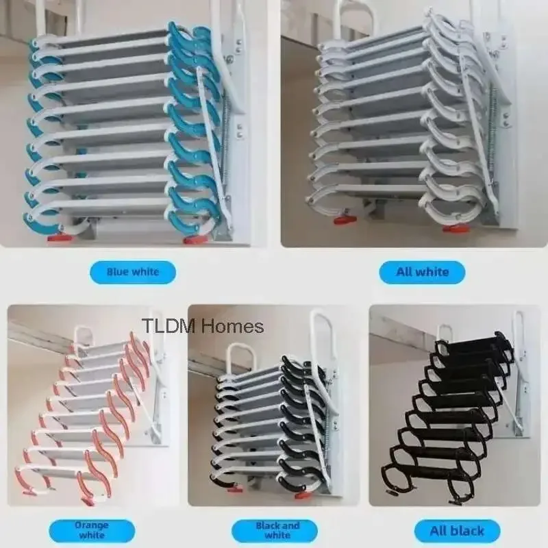 Mobili per la casa multifunzionali Scala pieghevole invisibile Scale telescopiche per interni ed esterni Scale addensate in lega di alluminio