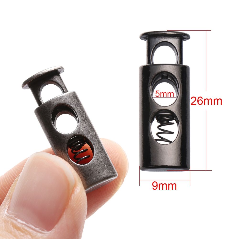 10 stücke 4 Farben Bekleidung Näh zubehör DIY Metall klemme Stopper Schnur Doppel loch Stopper Lock Toggle