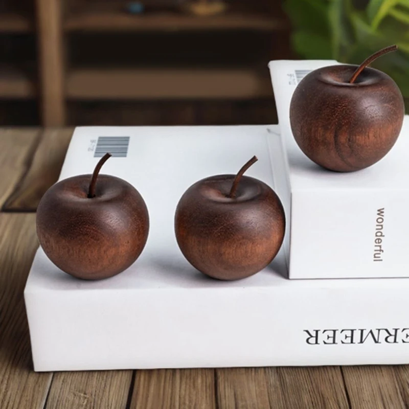 1PCS Of Wooden Apple Shaped Essential Oil Diffuser Fragrance Diffuser Suitable For Home Bathroom Car Decoration